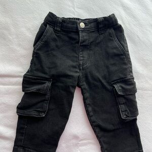 Black Cargo Baby Pants - Zara - 12-18 months